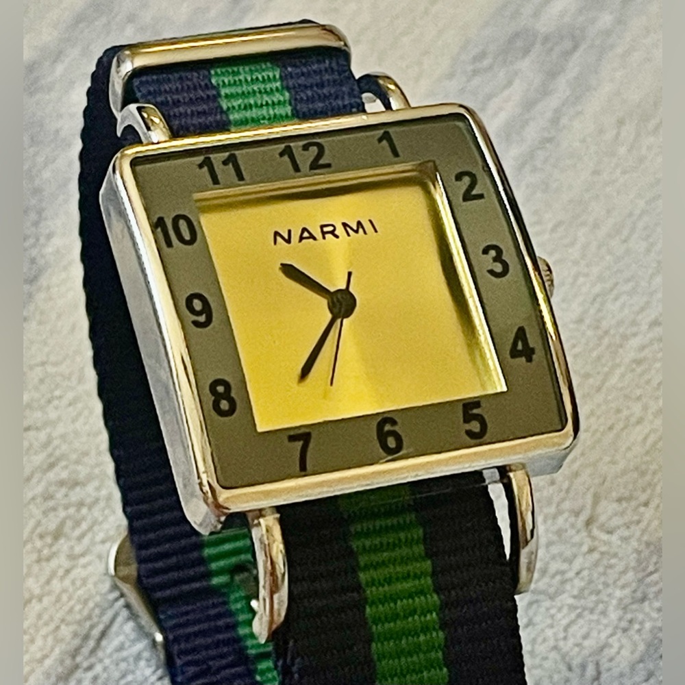 Y2K Narmi Women's Silver and Yellow Watch c. 2005